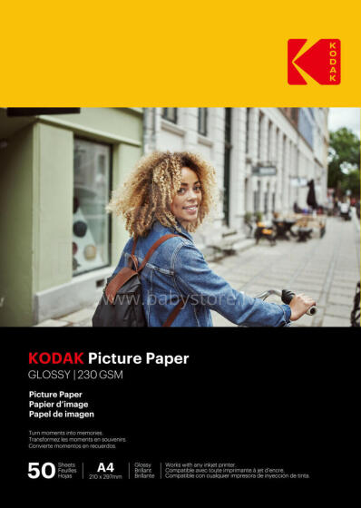 Kodak Picture Paper 230g 11.8 mil Glossy 4/6x100 (9891267)