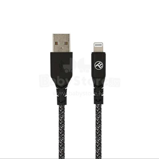 Tellur Green Data cable USB to Lightning 2.4A 1m nylon black