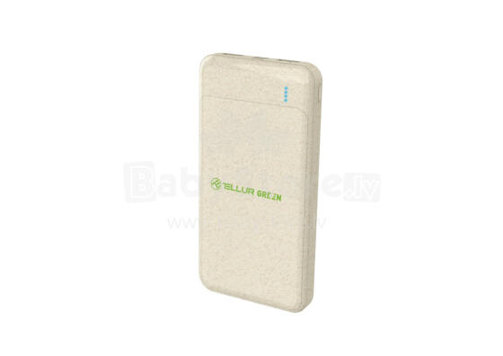 Tellur PD103 Green Power Bank 10000mAh, 2xQC3.0 + PD 18W cream