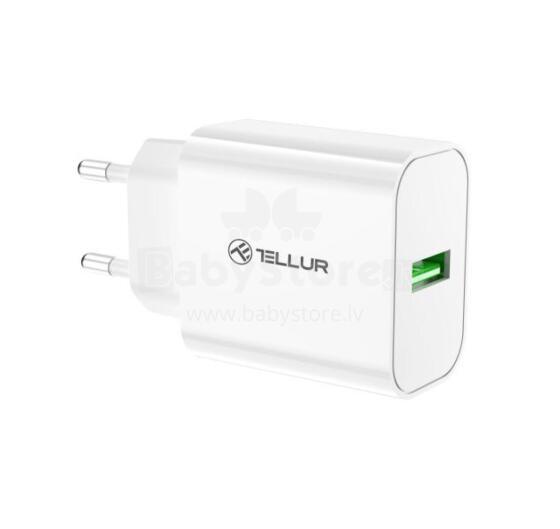 Tellur USB-A Wall Charger 18W with QC3.0 White