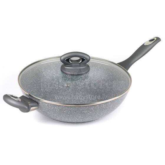 Salter BW02772G Marblestone Wok 28cm grey