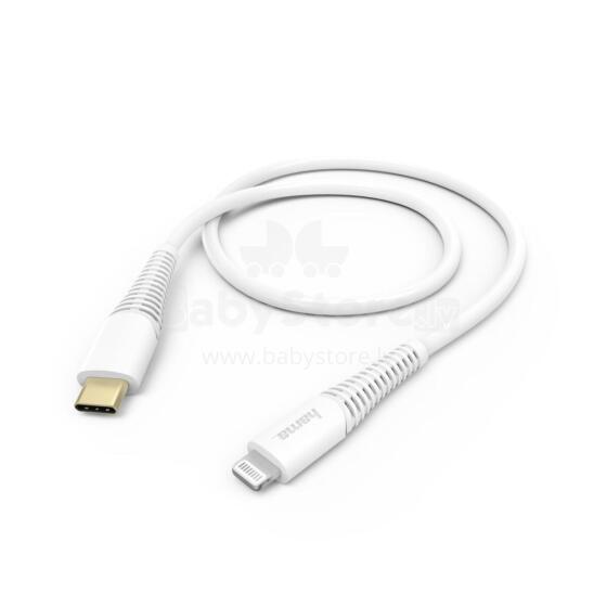 Hama 00183309 Fast Charging/Data Cable, USB-C - Lightning 1.5m, W hite