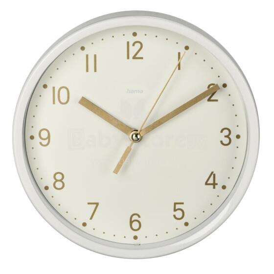 Hama 00186302 Golden Desk Clock Quiet White