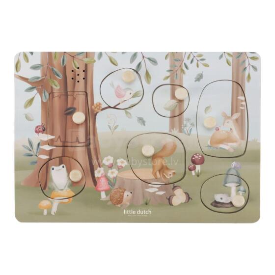 Little Dutch Puzzle Forest Friends Art.7240 Puidust puzzle Loomaaed