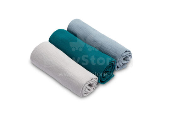 MUSLIN DIAPER UNIFORM BLUE (Pack - 3 pcs)