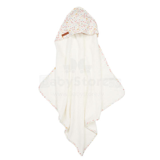 Little Dutch Hooded Towel  Art.TE50621450 Flower Butterflies Bērnu Dvielis ar kapuci 75x75 cm