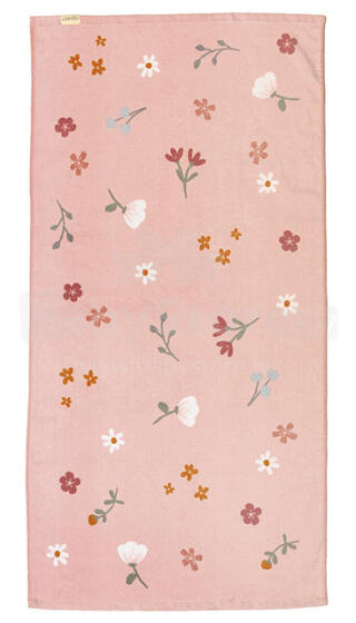 Little Dutch Beach Towel  Art.125117 Little Flowers Детское Полотенце после купания с капюшоном 60x120см