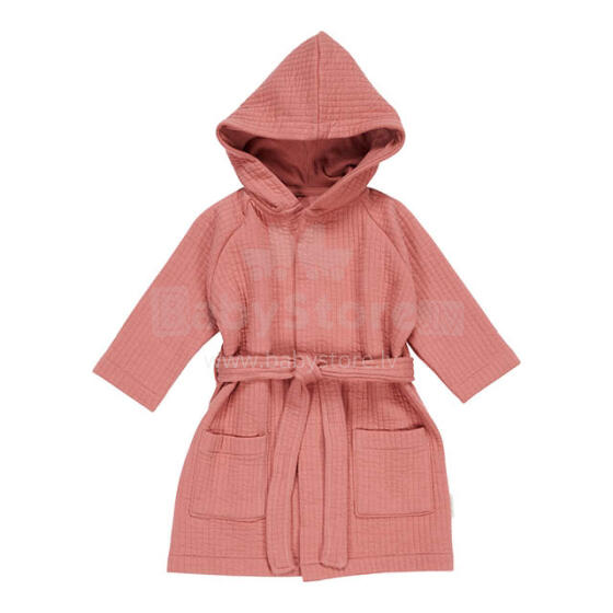 Little Dutch  Bathrobe Art.TE51051151 Soft Pink Детский  халатик с капюшоном 74/80см