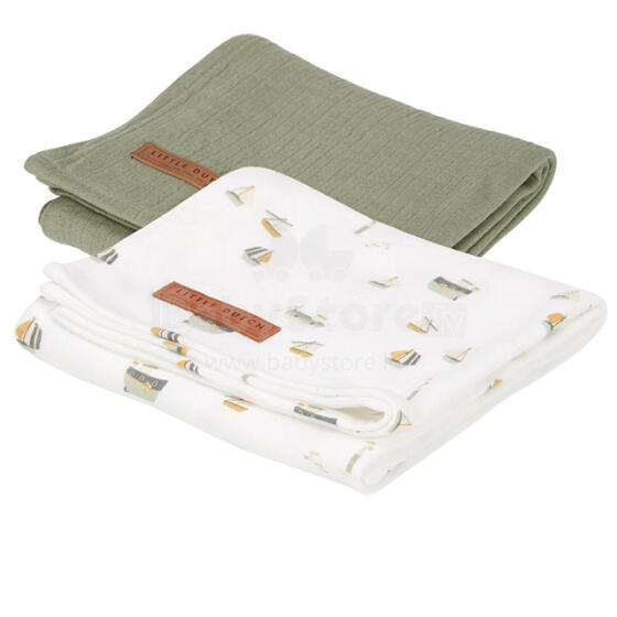 Little Dutch Muslin Swaddles Art.TE50321691 Sailors Bay Kvaliteetne musliini mähe bambusest, 2 tk. (70x70 sm)