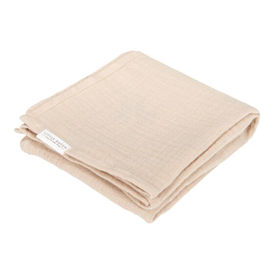 Little Dutch Muslin Swaddles Art.TE51923024 Pure Beige Aukščiausios kokybės muslino vyniojimo sauskelnės iš bambuko, 1 vnt. (120x120 cm)