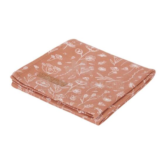 Little Dutch Muslin Swaddles Art.TE50421061 Flower Rust Kvaliteetne musliini mähe bambusest, 1 tk. (120x120 sm)