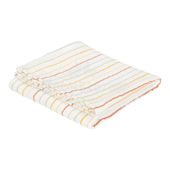 Little Dutch Muslin Swaddles Art.TE50402002 Sunny Stripes Kvaliteetne musliini mähe bambusest, 1 tk. (120x120 sm)