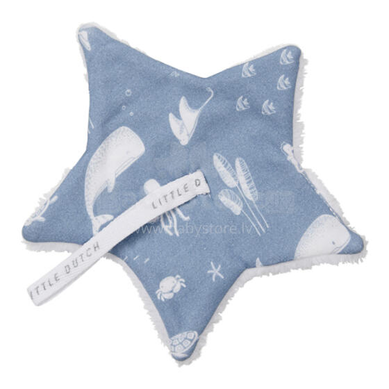 Little Dutch  Pacifier Cloth Art.TE20220640 Ocean Blue  Klipsis bērnu knupītim no dabiska kokvilna