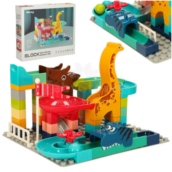 Ikonka Art.KX3589 Creative plokid dinosaurus park pallirada 62tk