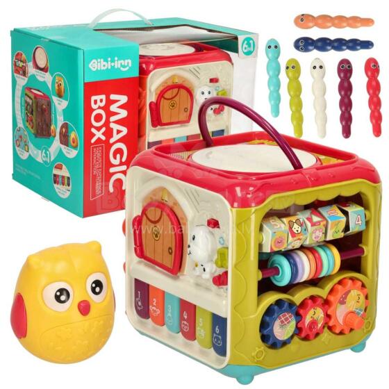 Ikonka Art.KX3598 Sensory toy for children cube 6in1