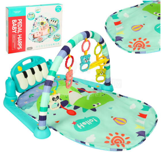 Ikonka Art.KX3602 Educational toddler piano mat with rattles