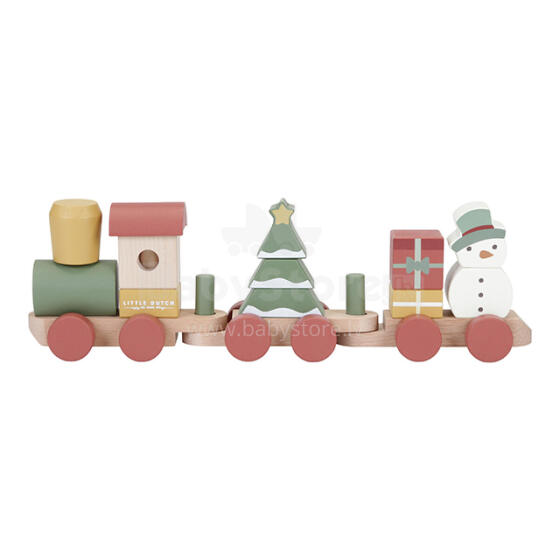 Little Dutch Wooden Train Art.4861 Christmas  Деревянный паровозик с фигурками