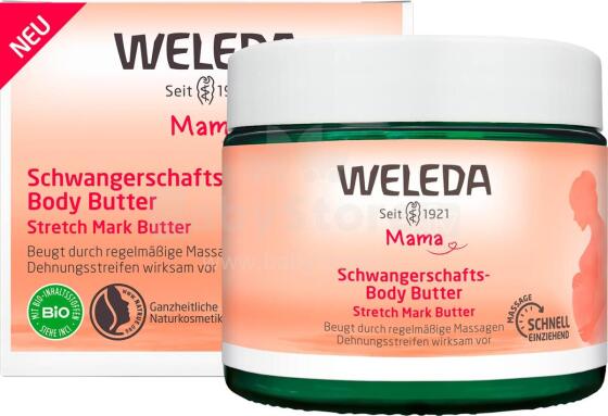 Weleda Bio Mama Pregnancy Body Butter Art.19094 ķermeņa sviests striju profilaksei,150ml