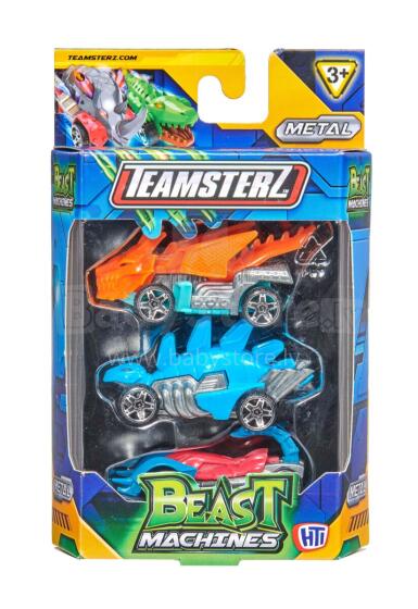 TEAMSTERZ Automobiliai „Beast Machine“, 3vnt, 7,5 cm