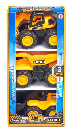 TEAMSTERZ JCB Veokite komplekt, 3tk, 18cm