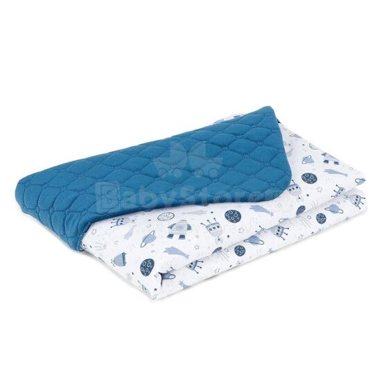 Baby blanket (75x100) , blue, space