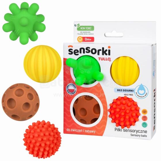 Tullo sensory balls 4 without holes pcs., 495