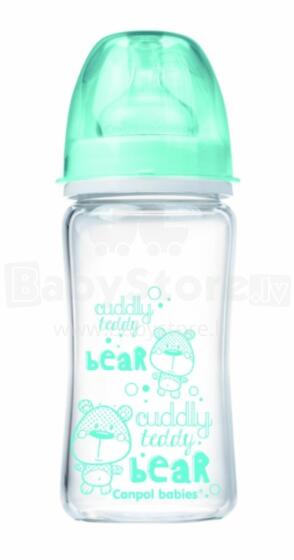 CANPOL BABIES laia kaelaga lutipudel Anti-Colic EasyStart glass 240ml 79/002_blu