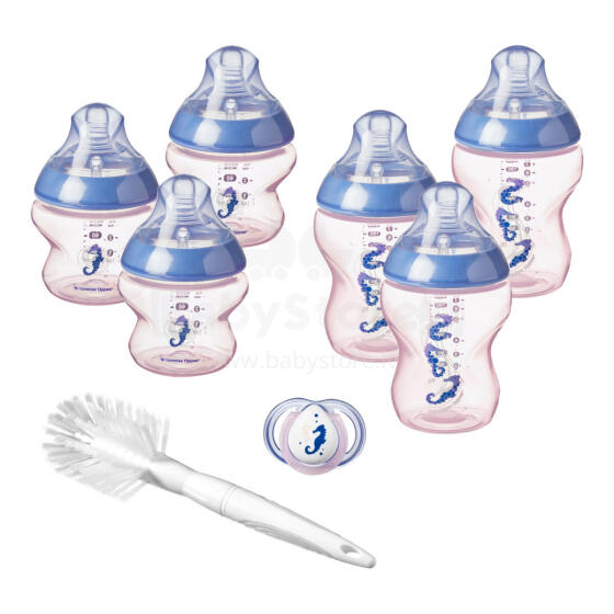 TOMMEE TIPPEE pudelīte, jaundzimušā komplekts meitenēm 0+, 422724