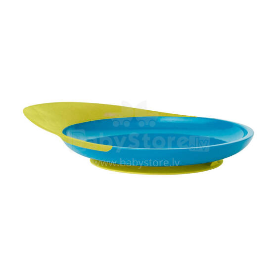 BOON plate with spill catcher 9m+ Blue/Green B10132