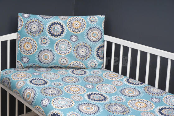 MILLI voodipesukomplekt 3 osaline Mandala Blue 135x100, 40x60 cm