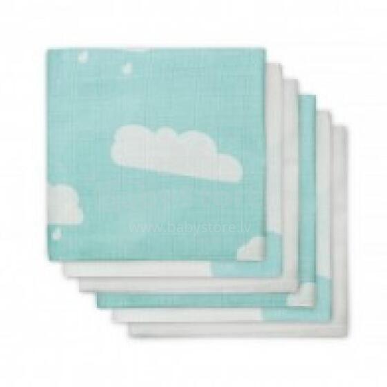 JOLLEIN Hydrophilic face cloth Clouds jade (3pack)