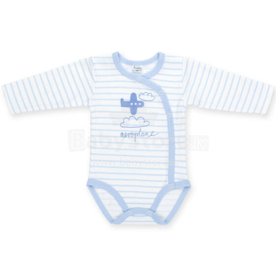 PINOKIO buttoned bodysuit long sleeve Happy Kids 62cm Blue