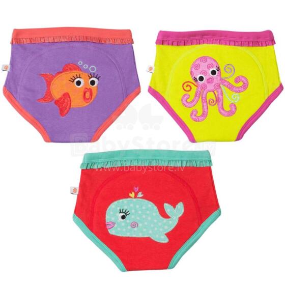 ZOOCCHINI Treeningpüksid 3/4 aastat 3 tk pakis. Ocean Friends 3T/4T