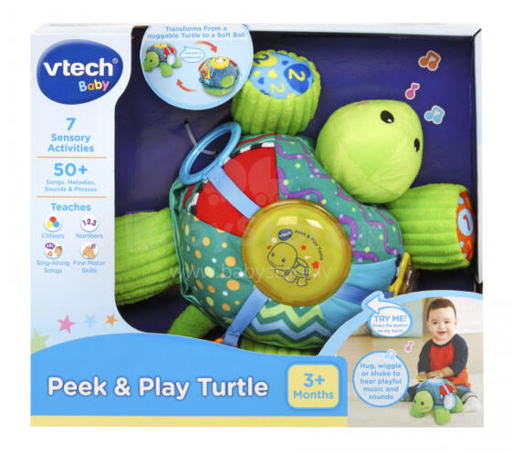 VTECH muusikaline mänguasi Peek and Play kilpkonn, 80-501603