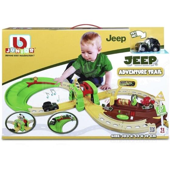 BB JUNIOR trasos rinkinys su automobiliu Jeep Adventure Trail, 16-88602