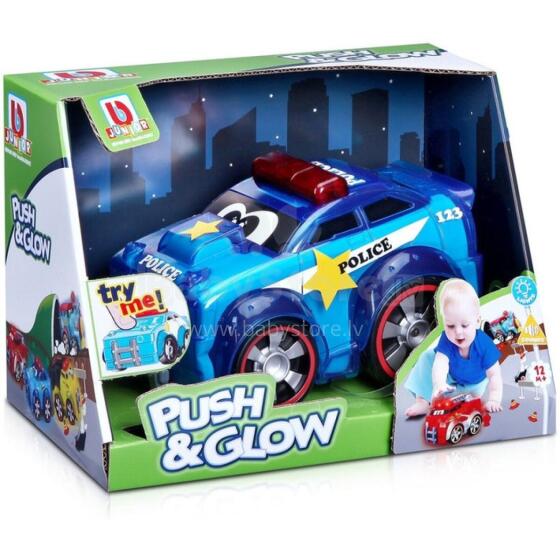 BB JUNIOR Push & Glow Police Car, 16-89004