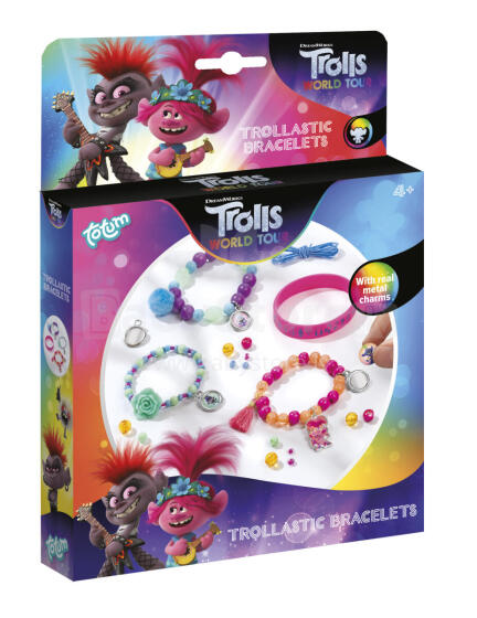 TOTUM kūrybinis rinkinys Trollastic Bracelets Trolls 2, 770263