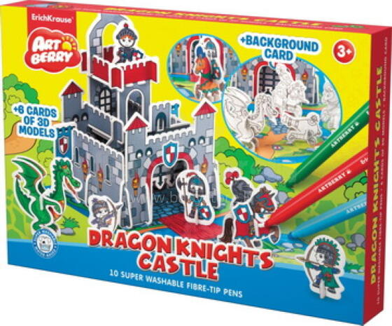 ART BERRY creativity set 3D Dragon Knights Castle, 37310