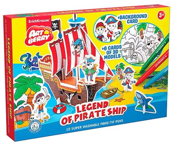 ART BERRY creativity set 3D Legend of Pirate Ship, 37311