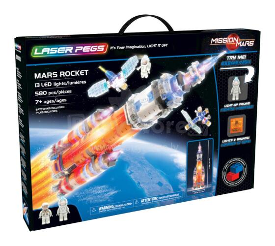 LASER PEGS Mars Rocket, 18000