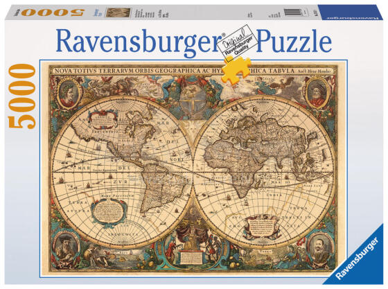 RAVENSBURGER dėlionė Senovinis pasaulio žemėlapis 5000d., 174119