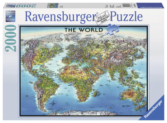 RAVENSBURGER pusle World Map 2000tk, 166831