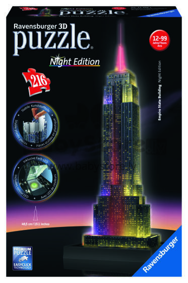 RAVENSBURGER puslepall/ehitis "Empire State Building" 216tk, 125661