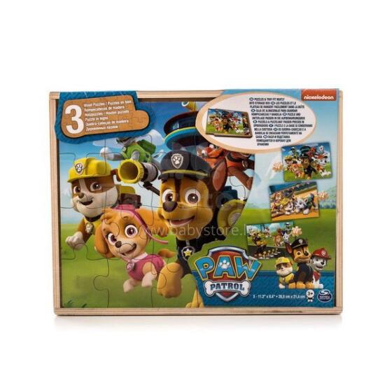 SPINMASTER GAMES puidust pusle 3x24tk. Paw Patrol, 6028789