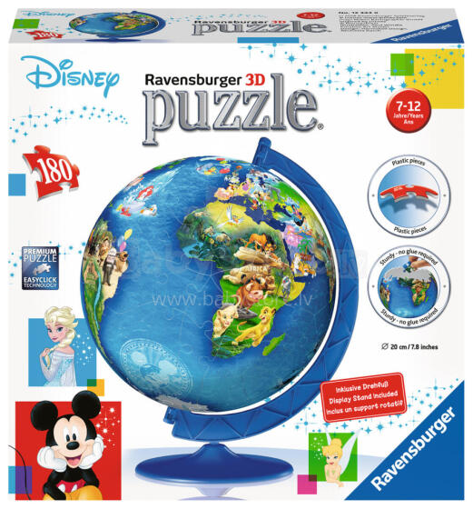 RAVENSBURGER pusle Disney Globe 180p, 12343