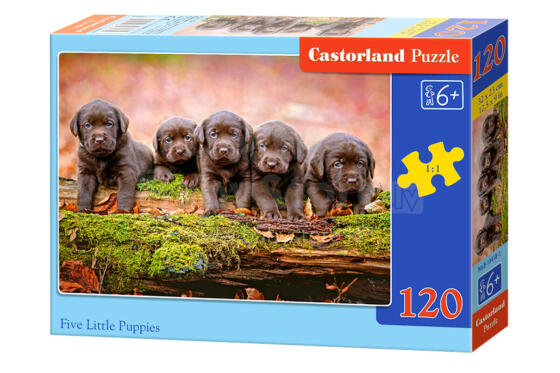 CASTORLAND puzzle Five Little Puppies, 120 el. B-13418-1