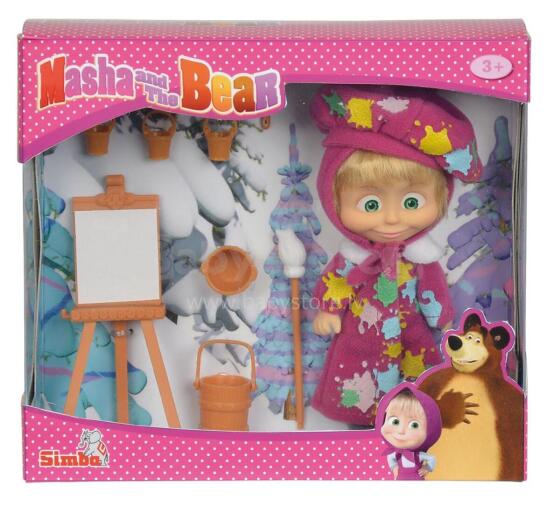 SIMBA MASHA AND THE BEAR doll with accessories Paint Fun, 109302047