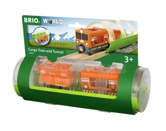 BRIO train with tunnel Cargo, 33891