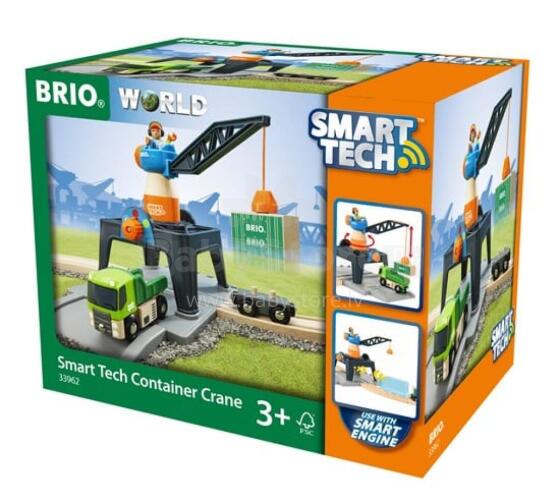 BRIO RAILWAY Smart Tech Container Crane, 33962