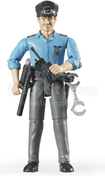 BRUDER Policeman, light skin, accessories, 60050